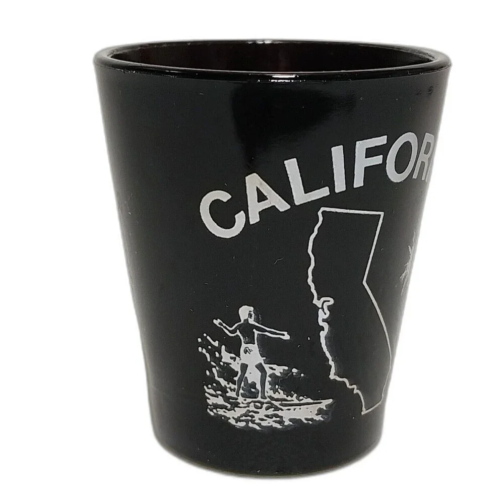 California Shot Glass Black & White #B003